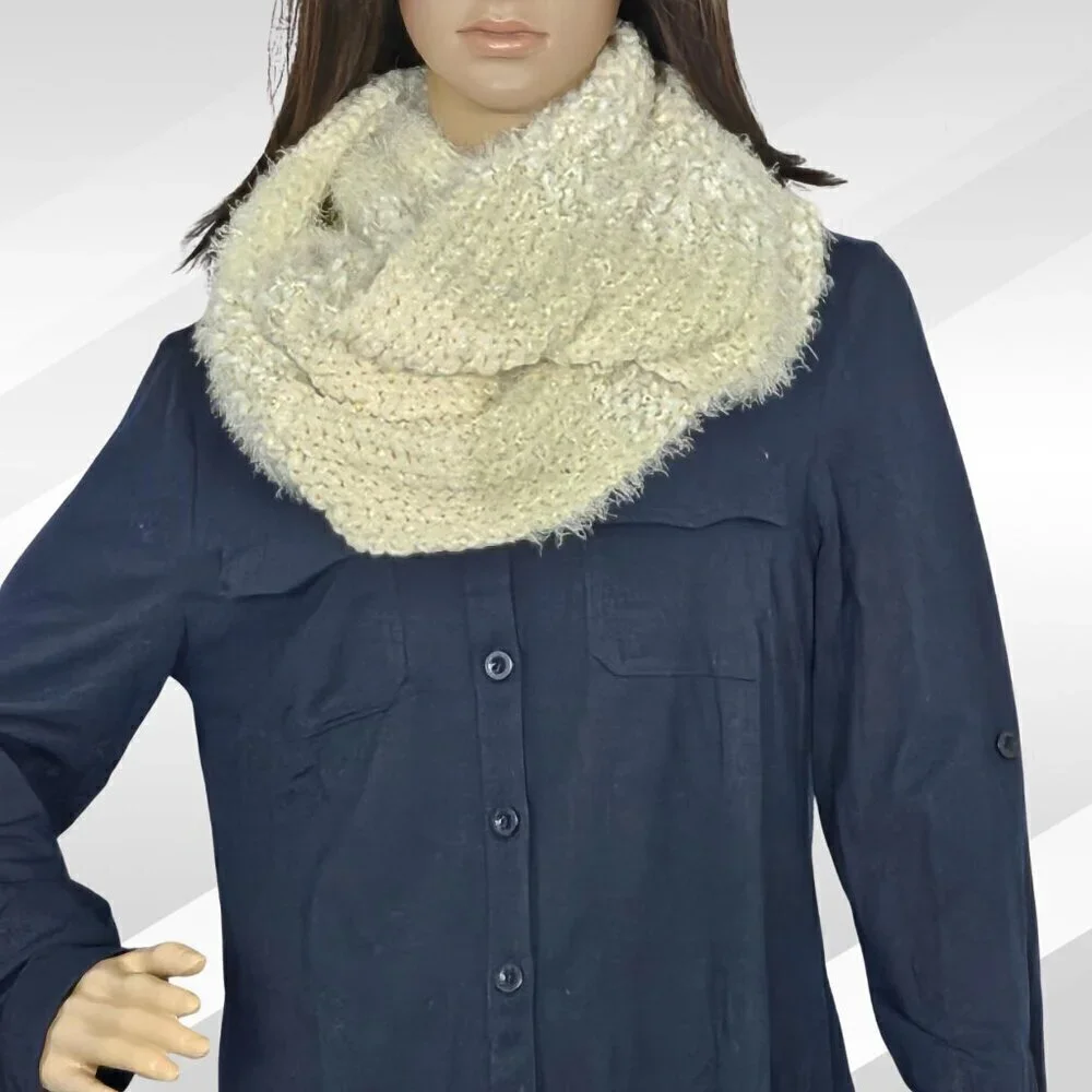 2/$30 INC International Concepts Mixed Yarns Loop Knit Scarf Natural One Size